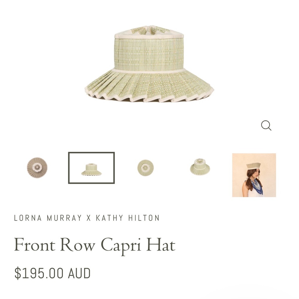 Lorna Murray Front row/White haven capri hat